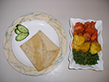 Roti met grote garnalen
